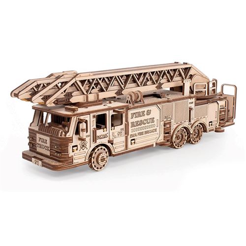 Maquette 3D en bois - Camion de pompier 37,8 cm - Eco Wood Art