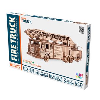 Maquette 3D en bois - Camion de pompier 37,8 cm