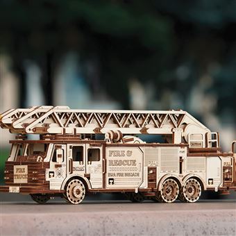 Maquette 3D en bois - Camion de pompier 37,8 cm