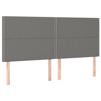 vidaXL Hoofdbord Anders met hoofdeinde Donkergrijs 200 cm Stof