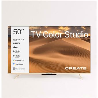 TV COLOR STUDIO - Téléviseur intelligent QLED 4K avec écran antireflet et cadre de couleur - Sable - 1