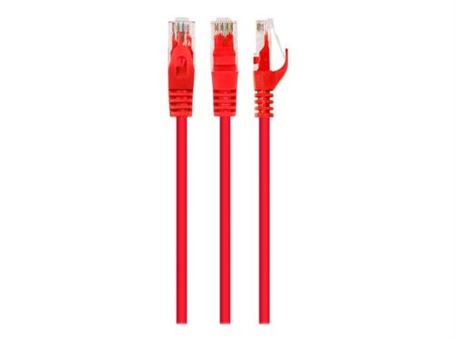Cablexpert - Cordon de raccordement - RJ-45 (M) pour RJ-45 (M) - 1 m - UTP - CAT 6 - moulé, bloqué - rouge