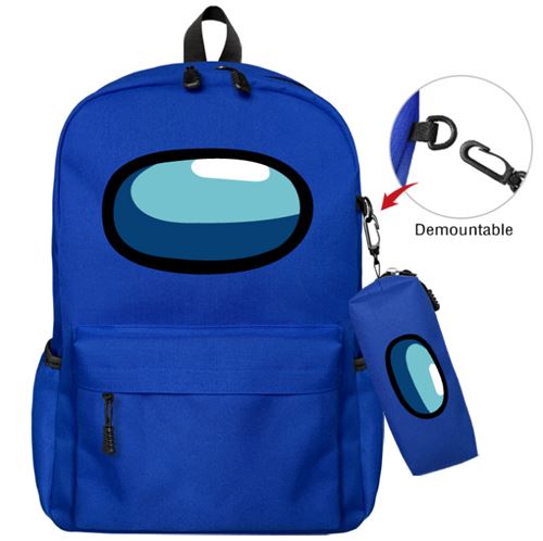 Sac à dos scolaire Among Us avec trousse à crayons 45*22*40cm - Bleu foncé