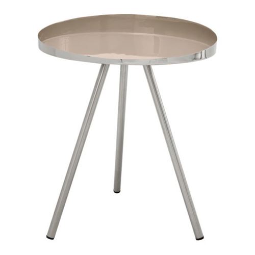Non Communiqué Marron Table D'appoint Design "Morrison" 48Cm Taupe