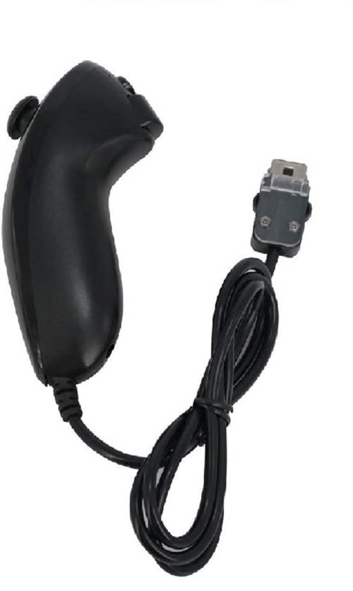 GENERIQUE Lot de 2 Nunchuck manette compatibles avec Nintendo Wii et Wii u - Noir