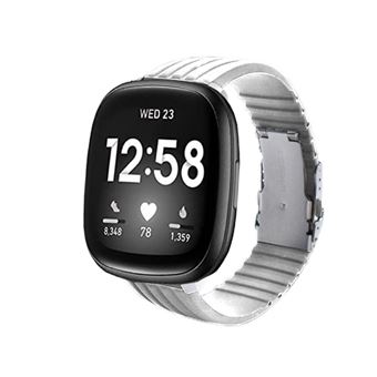 Bracelet Silicone avec fermoir Acier R glabe pour Fitbit Versa 4