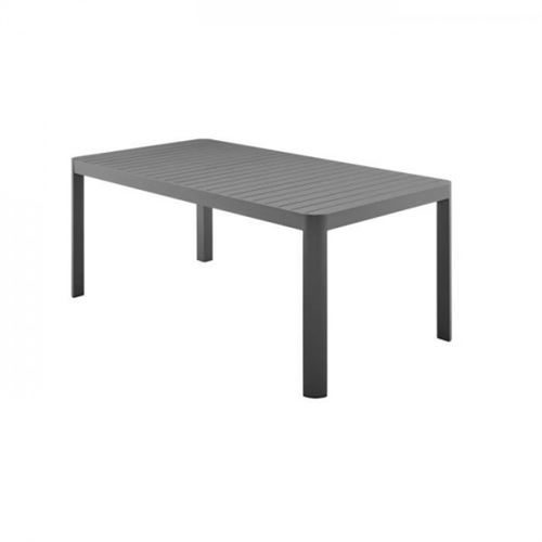 Table de jardin e tensible sur 1 côté Aluminium 180 240 100 76 cm Gris