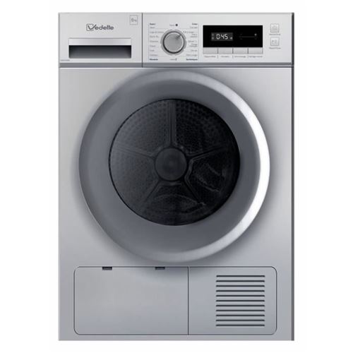 Vedette VSF218HS - Sèche-linge - largeur : 59.5 cm - profondeur : 65 cm - hauteur : 84.5 cm - chargement frontal - argent
