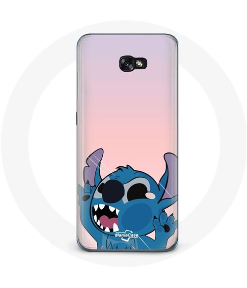 Coque pour Samsung Galaxy A3 2016 Stitch le Nez en l'air fond rose Maniacase