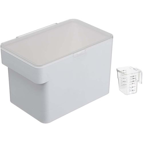 Meilleurs prix pour Yamazaki - Boite à croquettes en plastique avec verre doseur Pet blanc