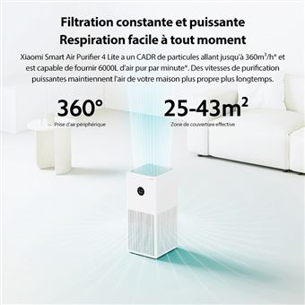 Purificateur d'air Xiaomi Mijia 4 Lite Intelligent OLED écran tactile filtre à air générateur d'ozone filtre HEPA PM 2.5