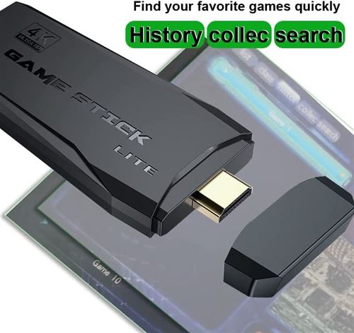 Seulement M8 Game Stick - Console de jeu vidéo rétro portable M8, manette sans fil 2.4G, anciers Seulement M8 Game Stick - Console de jeu vidéo rétro portable M8, manette sans fil 2.4G, anciers
