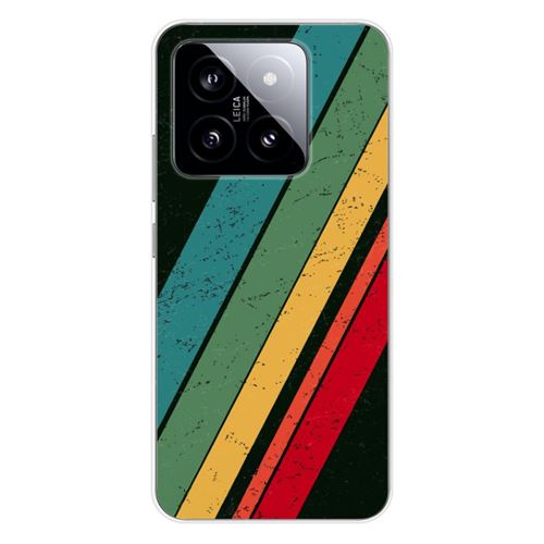 Coque en silicone imprimée compatible Xiaomi 14 Pro Grunge