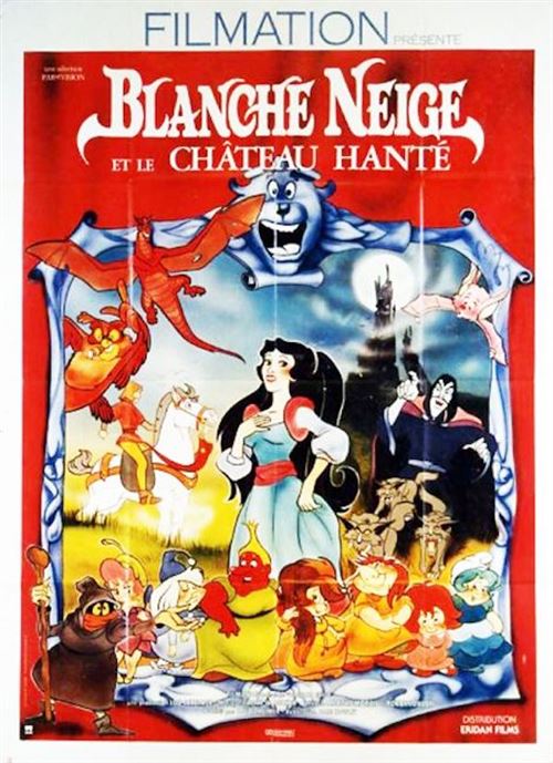 Affiche de Cinéma Originale - Blanche Neige et le Château hanté - 1990 - 120x160cm