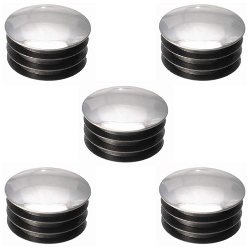 5x embout de tube rond rentrant 16 mm plastique chromé argent chaise meuble décoratif