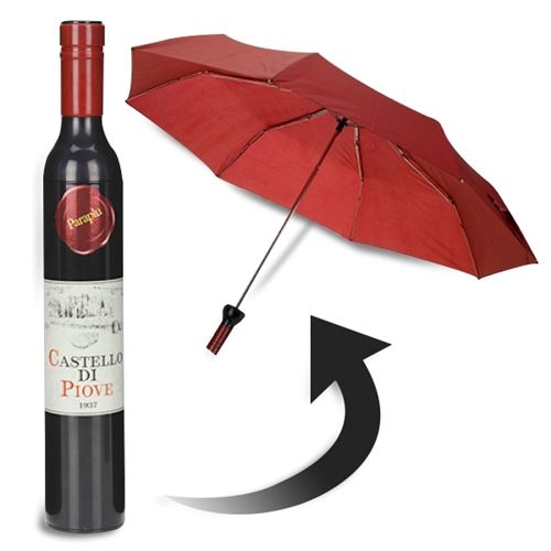 Totalcadeau Multi Parapluie En Forme Bouteille De Vin