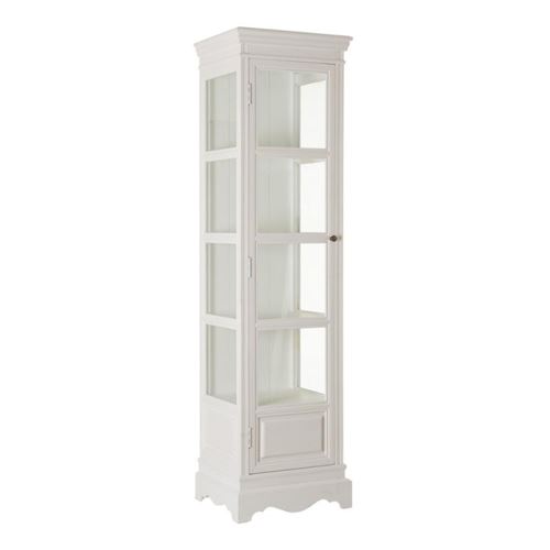 Vitrine 5 niches Bois/Verre Blanc - CHANTALE