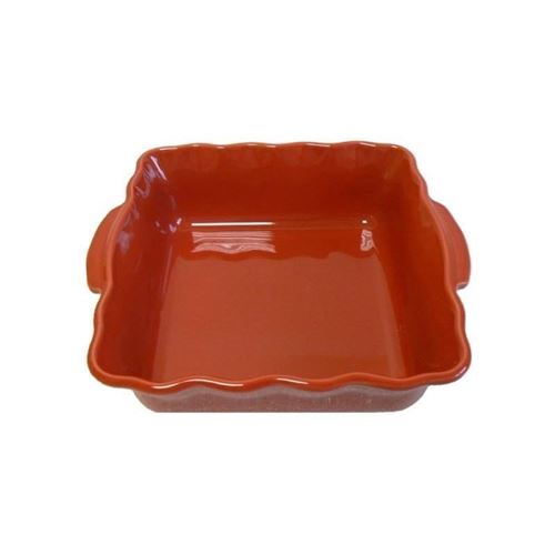 ABALONE EDITION - 056023620 - Plat carré - 23cm - Festonné - Couleur Cerise