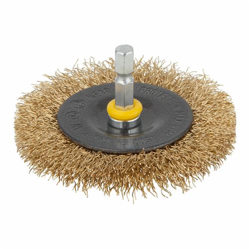 Wolfcraft 2110000 Circular Brass Steel Brush 75x10 Mm Dor&eacute;