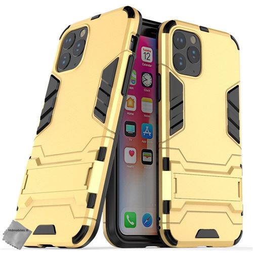 Housse etui coque rigide anti choc pour Apple iPhone 11 Pro + verre trempe - OR - htdmobiles