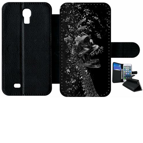Etui À Rabat Samsung Galaxy S4 Squelette Verre Bris