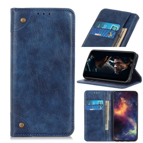 Etui en PU split auto-absorbé bleu pour votre Apple iPhone 6.1 pouces (2019)