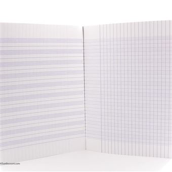 Cahier de musique - A4 (21x29,7cm) - Grands carreaux - 48 pages