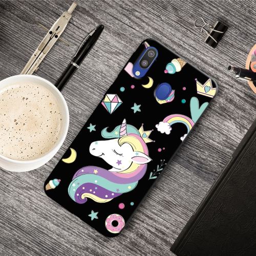 Coque en TPU impression de motifs souple licorne et diamant pour votre Samsung Galaxy M20
