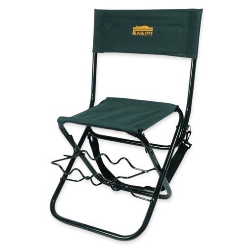 LINEAEFFE Siege pliant en Toile avec support de canne - Vert - 67x31x40 cm