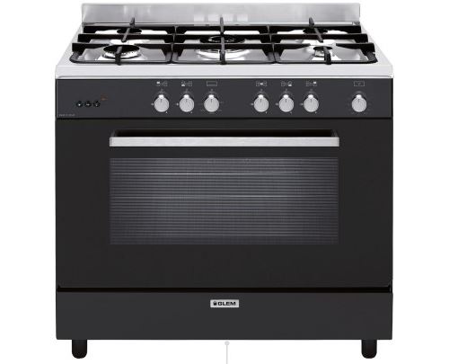 Glem Noir Ge960cmbk2 - Cuisinière - Pose Libre - Largeur : 90 Cm - Profondeur : 60 Cm - Hauteur : 91 Cm - Avec Système Auto-Nettoyant - Classe A - Image 3