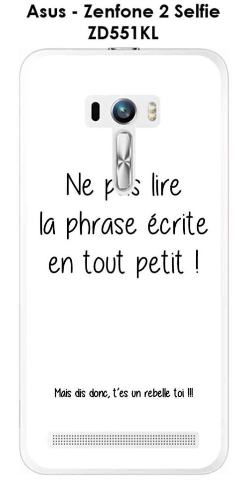 Coque Asus Zenfone 2 Selfie Zd551kl Design Citation Rebelle Texte Noir Fond Blanc Coque Et Etui Telephone Mobile Achat Prix Fnac