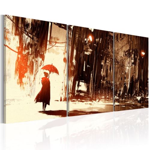 Tableau - City in the Rain .Taille : 120x60