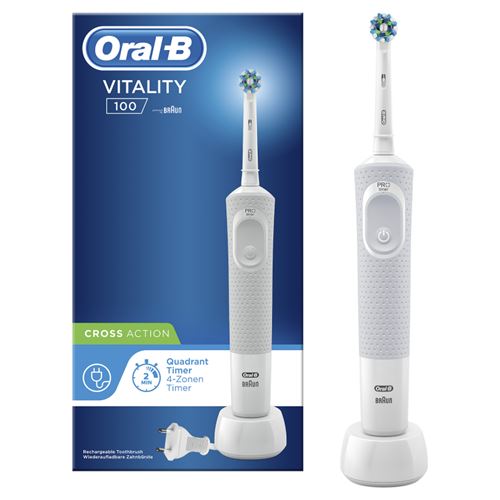 Brosse à dents électrique Oral-B Vitality 100 Cross Action Blanc