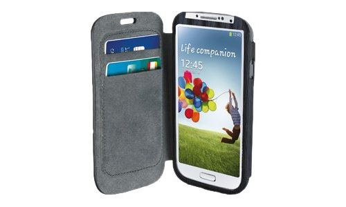 Cellular Line BOOK CARD - Beschermhoes voor mobiele telefoon - leer - rood - voor Samsung Galaxy S4