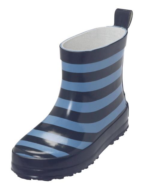 Playshoes bottes de pluie courtes rayées bleu
