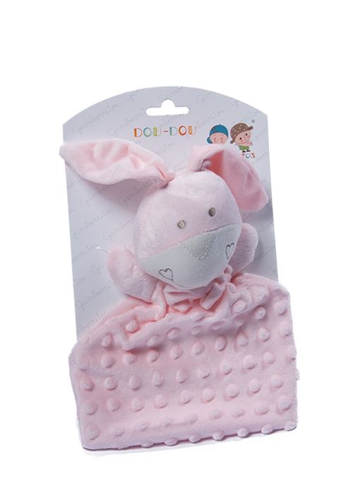 Gamberritos couverture câline lapin 23 cm rose