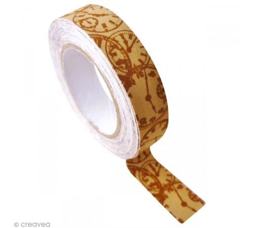 Ruban tissu adhésif - Horloges - 15 mm x 5 m