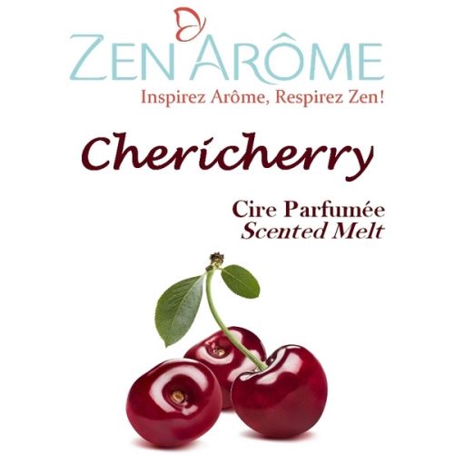 Cire parfumée senteur cerise cherry - blanc