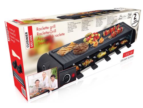 Cuisinier - 07751 - Appareil à Raclette Grill 10 personnes - 1500 Watts