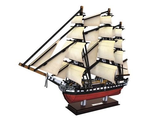 Puzzle 193 Pièces : Puzzle 3D - USS Constitution (Difficulté: 5/6), Cubic Fun