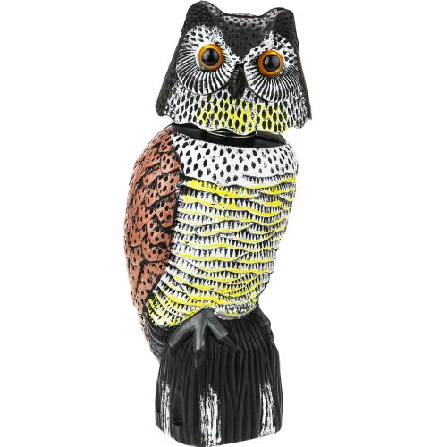 Hibou épouvantail avec yeux réfléchissants 40cm femelle