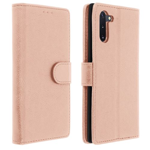 Étui pour Galaxy Note 10 Porte-cartes Fonction Support rose champagne