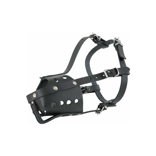 Zolux - Muselière en cuir pour chien type police noire Taille 5