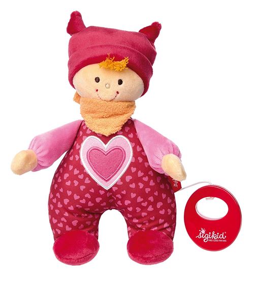 sigikid, 41482 Bébé Fille Poupée de Chiffon Musicale, sigidolly