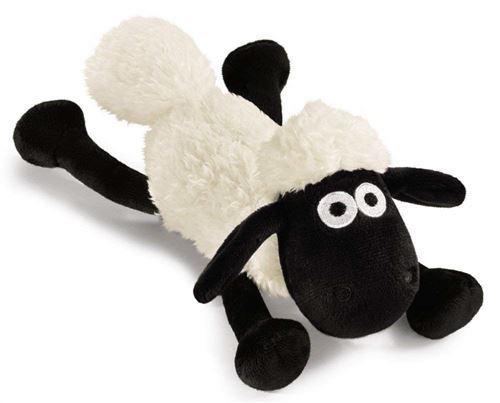 NICI 39661 Shaun Le Mouton couché, 20 cm, Blanc