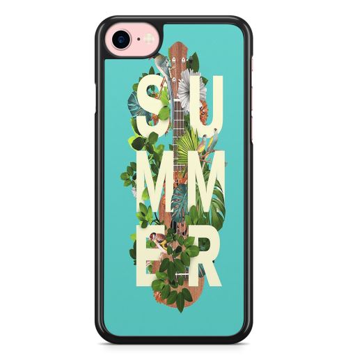 Coque Fifrelin pour iPhone 7 PLUS et iPhone 8 PLUS Summer Guitare Fleurs
