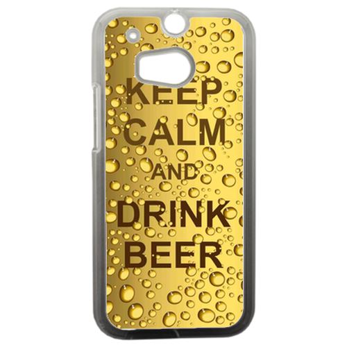 Coque Keep Calm Biere Bulle Compatible Htc One 2 M8 Transparent