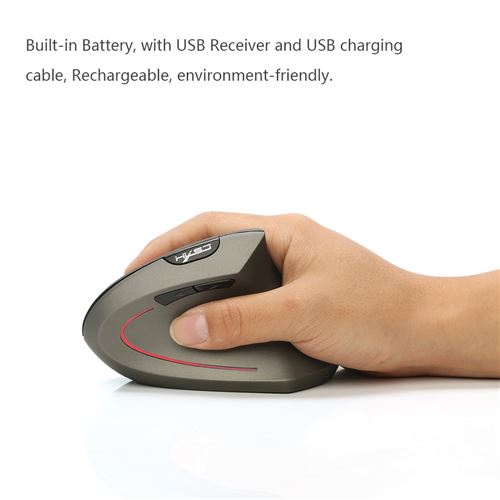 Mouse Souris verticale sans fil Rechargeable 2400 DPI Portable en