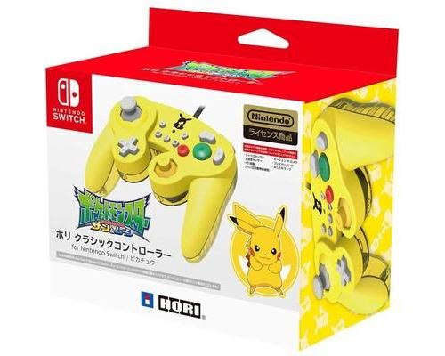 Hori Controller For Nintendo Switch Game Cube GC Style Pikachu Pokemon Version