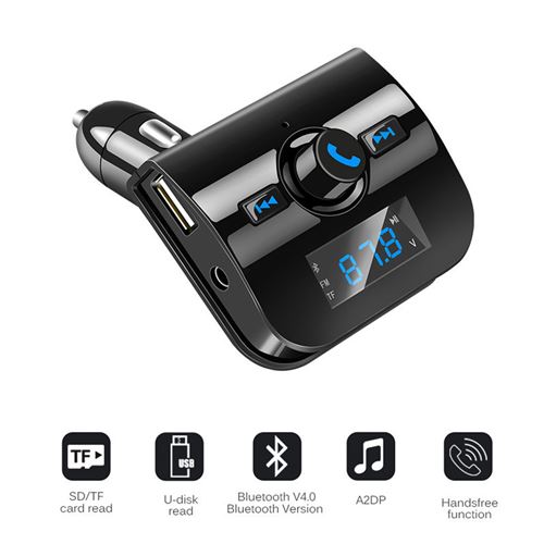 Transmetteur Bluetooth FM MP3 pour FORD Voiture Smartphone Lecteur Kit main libre Sans Fil Musique Adaptateur Allume Cigare USB
